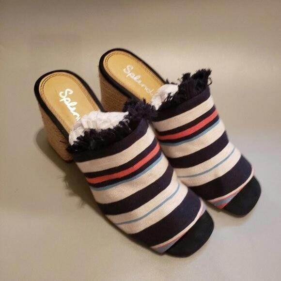 NWOB Splendid colorful mules espadrilles 8.5 (bin 3) - Picture 2 of 8
